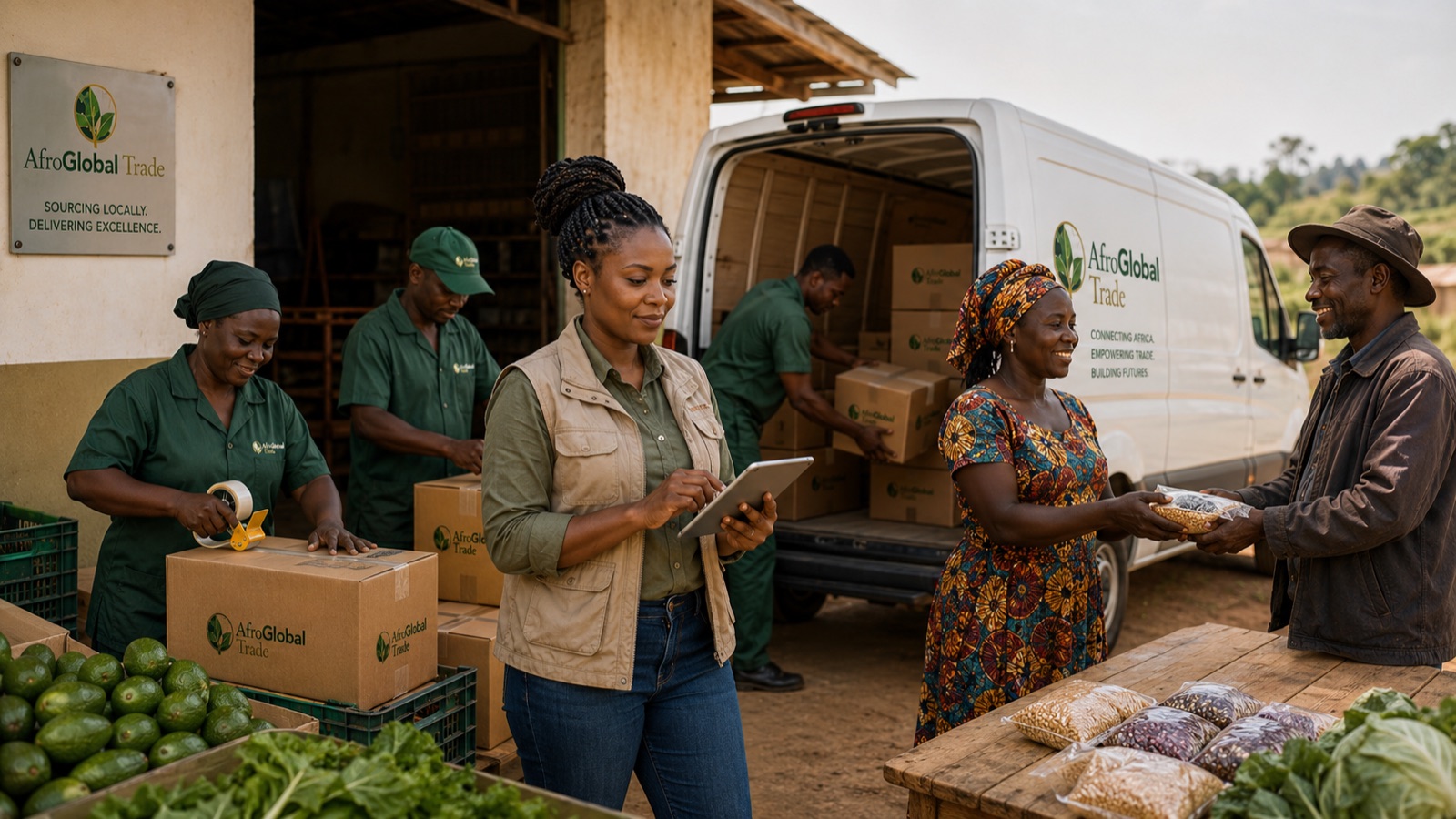 Afroglobal Trade sourcing fresh produce directly from farmers